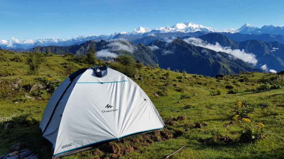 Kalijhar camping ground with tent